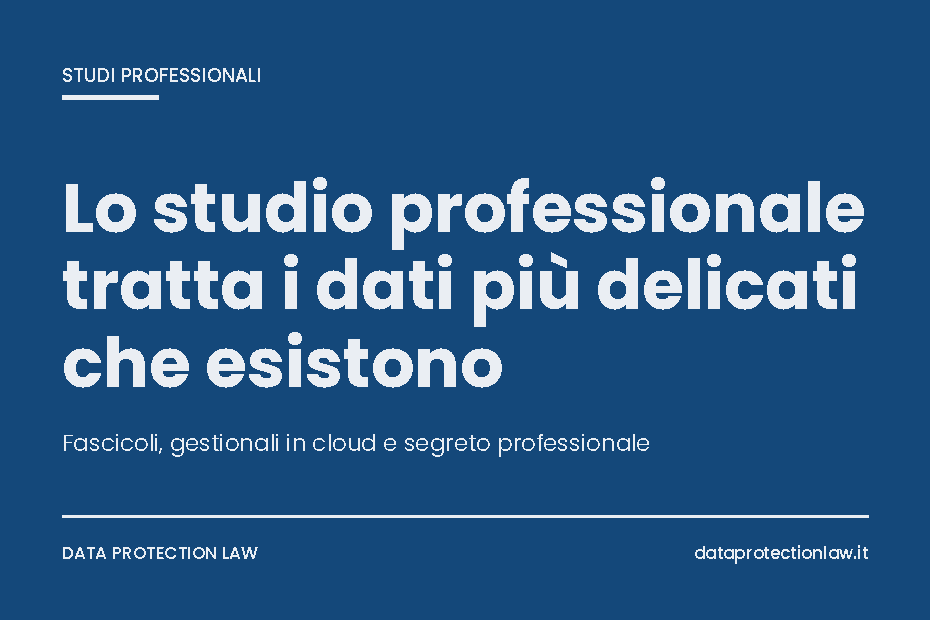 Privacy studi professionali Napoli: copertina dell'articolo su fascicoli, gestionali in cloud e segreto professionale