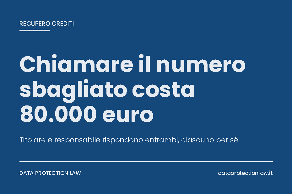 Recupero crediti e privacy: copertina dell'articolo sulle sanzioni del Garante a titolare e responsabile